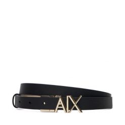 Pasek Armani Exchange. Czarne paski Armani Exchange, bez wzorów. Za 329.99 zł.