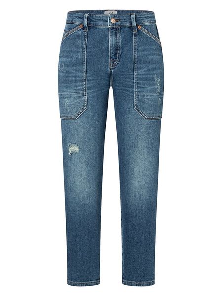 MAC Dżinsy "Iowa" - Slim fit - w kolorze niebieskim rozmiar: 38. Niebieskie jeansy MAC, z aplikacjami. Za 260.99 zł.