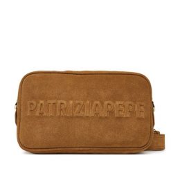 Torebka Patrizia Pepe. Brązowe listonoszki Patrizia Pepe, bez wzorów, bez dodatków. Za 1,249.00 zł.