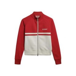 Damska bluza dresowa zapinana na zamek Superdry Ath Ess. Czerwone bluzy Superdry, bez wzorów, z dresówki, bez kaptura. Za 282.30 zł.