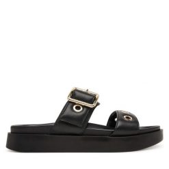 Klapki Inuikii. Czarne klapki Inuikii, bez wzorów, bez obcasa. Za 899.99 zł.