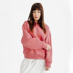 Bluza okrągły dekolt damska Elementals. Czerwone bluzy DECATHLON, s, bez wzorów, z bawełny, bez kaptura. Za 149.99 zł.