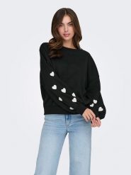 ONLY Bluza w kolorze czarnym rozmiar: XS. Czarne bluzy Only, xs, bez wzorów, bez kaptura. Za 105.63 zł.
