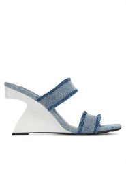 KARL LAGERFELD Klapki Waverly KL34611D Niebieski. Niebieskie klapki KARL LAGERFELD, bez wzorów, z materiału, bez obcasa. Za 689.99 zł.