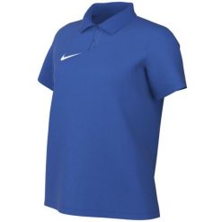 Koszulka damska Nike Dri-Fit Park 26 Polo. Niebieskie bluzki Nike, bez wzorów, z bawełny, bez kołnierzyka, bez ramiączek. Za 115.99 zł.