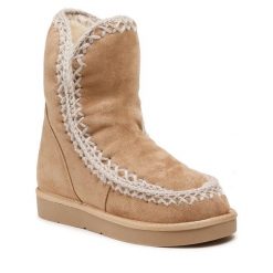 Śniegowce Jenny Fairy. Brązowe botki Jenny Fairy, bez wzorów, bez obcasa, na koturnie, bez zapięcia. Za 183.99 zł.