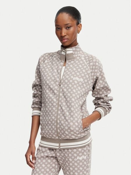 Guess Bluza V5YQ03 KB212 Brązowy jasny Regular Fit. Brązowe bluzy Guess, xl, z aplikacjami, z syntetyku, bez kaptura. Za 434.99 zł.