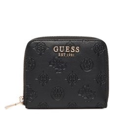 Mały Portfel Damski Guess. Czarne portfele Guess, z aplikacjami. Za 219.99 zł.