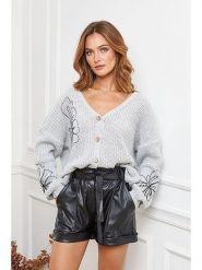 Joséfine Kardigan "Beegees" w kolorze jasnoszarym rozmiar: L. Szare kardigany Joséfine, l, bez wzorów, ze splotem. Za 130.99 zł.