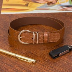 Pasek skórzany BELTIMORE r.95-110 cm E58 brązowy. Brązowe paski bez wzorów. Za 41.99 zł.