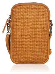 Bellicci Skórzana torebka "Everly" w kolorze musztardowym na telefon - 22 x 29 x 9 cm rozmiar: onesize. Żółte torby na ramię Bellicci, bez wzorów, z materiału, przez ramię, bez dodatków. Za 304.99 zł.