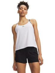 Under Armour Top sportowy w kolorze białym rozmiar: M. Białe koszulki sportowe Under Armour, bez wzorów, bez ramiączek, outdoorowe. Za 104.95 zł.