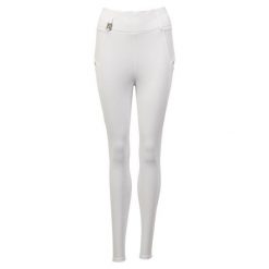 Damskie silikonowe legginsy jeździeckie z pełną przyczepnością ANKY Exposure C-W. Białe legginsy ANKY, m, bez wzorów, z materiału, długie. Za 553.50 zł.