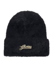 Guess Czapka AW5633 POL01 Czarny. Czarne czapki Guess, z aplikacjami, z nylonu. Za 154.99 zł.