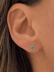 OR Carats Złote kolczyki-wkrętki z kamieniem szlachetnym rozmiar: onesize. Żółte kolczyki OR Carats, z szmaragdem, złote. Za 402.20 zł.