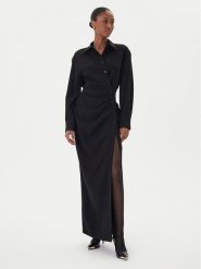 Eleh Sukienka wieczorowa EFW250275 Czarny Regular Fit. Czarne sukienki Eleh, bez wzorów, z syntetyku, wizytowe, bez kołnierzyka, bez ramiączek. Za 509.99 zł.