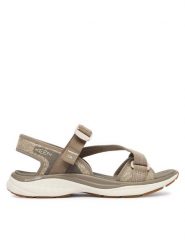 Keen Sandały Leiki Open-Toe 1031818 Beżowy. Brązowe sandały Keen, bez wzorów, z materiału, z otwartym noskiem, bez obcasa, na płaskiej podeszwie, bez zapięcia. Za 449.99 zł.