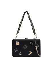 KARL LAGERFELD Torebka B4W30074 Czarny. Czarne listonoszki KARL LAGERFELD, bez wzorów, ze skóry, bez dodatków. Za 999.99 zł.