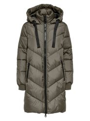 JDY Płaszcz pikowany "SKYLAR PADDED HOOD" w kolorze khaki rozmiar: S. Brązowe płaszcze JDY, s, bez wzorów, bez kaptura. Za 217.99 zł.