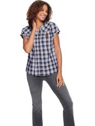 WITT WEIDEN Bluzka w kolorze granatowo-białym rozmiar: 48. Niebieskie bluzki WITT WEIDEN, bez wzorów, z bawełny, biznesowe, bez kołnierzyka, bez ramiączek. Za 70.41 zł.