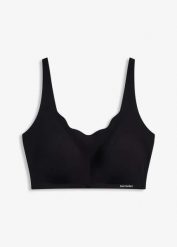 Wyściełany biustonosz pod T-shirt cięty laserowo bez fiszbinów z kolekcji Feel Comfort. Brązowe biustonosze bonprix, bez wzorów. Za 74.99 zł.