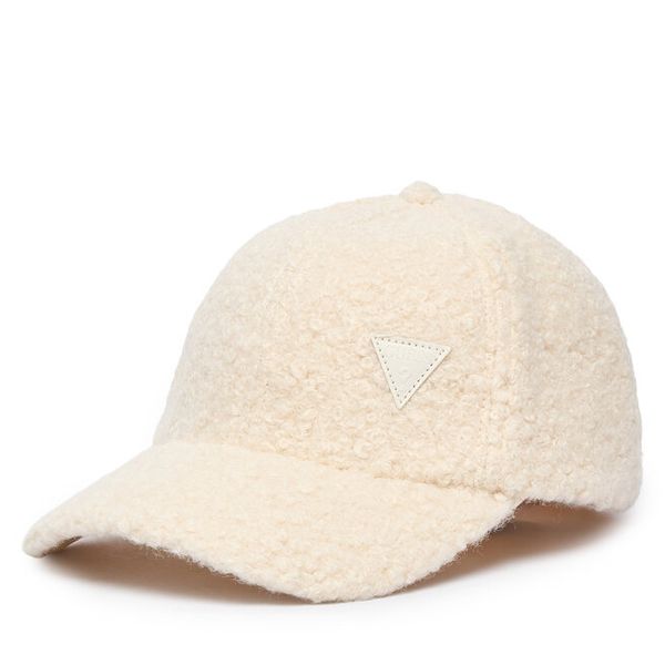 Czapka z daszkiem Guess. Białe czapki Guess, z aplikacjami. Za 174.99 zł.