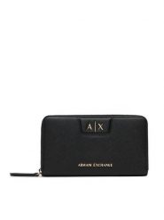 Armani Exchange Portfel XW000359 AF26570 UC001 Czarny. Czarne portfele Armani Exchange, bez wzorów, ze skóry. Za 404.99 zł.