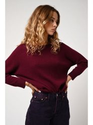 AUTHENTIC CASHMERE Kaszmirowy sweter "Goléon" w kolorze bordowym rozmiar: XXL. Czerwone swetry AUTHENTIC CASHMERE, xxl, bez wzorów, z kaszmiru, bez ramiączek. Za 380.34 zł.