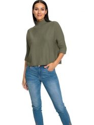 Heine Sweter w kolorze zielonym rozmiar: 40. Zielone swetry Heine, bez wzorów, bez ramiączek. Za 43.99 zł.