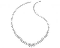 Naszyjnik z białego złota z diamentami - 43 cm - 17,20 ct - próba 750. Białe naszyjniki Apart, z diamentem, złote. Za 249,000.00 zł.