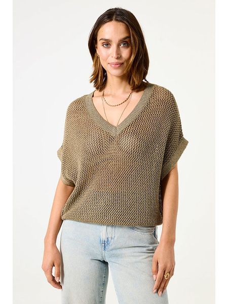 Garcia Sweter w kolorze khaki rozmiar: M. Brązowe swetry Garcia, m, bez wzorów, bez ramiączek. Za 89.45 zł.