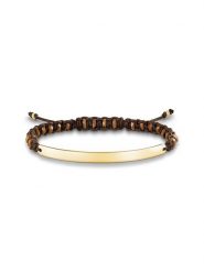 Thomas Sabo Bransoletka w kolorze ciemnobrązowymi - dł. 21 cm rozmiar: onesize. Brązowe bransoletki Thomas Sabo, srebrne. Za 180.49 zł.