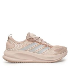 Buty do biegania adidas. Czerwone obuwie sportowe Adidas, bez zapięcia, do biegania. Za 399.99 zł.