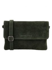 HIDE & STITCHES Skórzana torebka "Brazos" w kolorze oliwkowym - 24 x 16 x 5,5 cm rozmiar: onesize. Zielone torby na ramię HIDE & STITCHES, bez wzorów, z materiału, na ramię, bez dodatków. Za 117.99 zł.