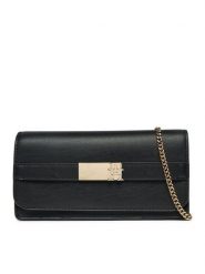 Tommy Hilfiger Torebka Th Heritage Lrg Flap W/Chain AW0AW16918 Czarny. Czarne torebki klasyczne TOMMY HILFIGER, bez wzorów, ze skóry, bez dodatków. Za 259.99 zł.