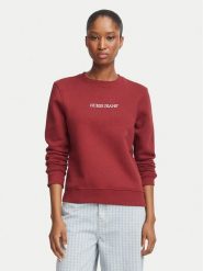 Guess Bluza W4YQ10 KC811 Bordowy Regular Fit. Czerwone bluzy Guess, xs, z aplikacjami, z bawełny, bez kaptura. Za 255.99 zł.