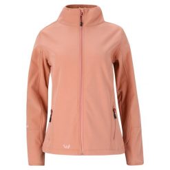 Softshell damski Whistler Covina. Czerwone kurtki sportowe Whistler, bez wzorów, z softshellu, bez kaptura, trekkingowe. Za 199.99 zł.