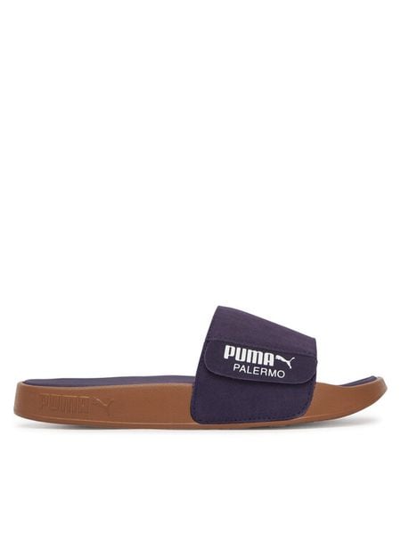 Puma Klapki Leadcat 2.0 Palermo Foil 399041 12 Granatowy. Niebieskie klapki Puma, bez wzorów, ze skóry, bez obcasa. Za 166.99 zł.
