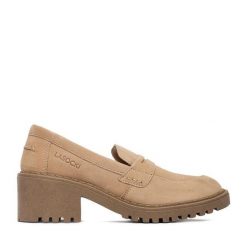 Loafersy Lasocki. Brązowe czółenka Lasocki, bez wzorów, bez obcasa, na obcasie, bez zapięcia. Za 249.99 zł.