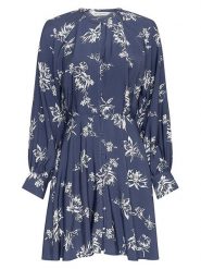 MOSS COPENHAGEN Sukienka w kolorze granatowym rozmiar: L. Niebieskie sukienki Moss Copenhagen, l, bez wzorów, bez kołnierzyka, bez ramiączek, midi. Za 239.95 zł.