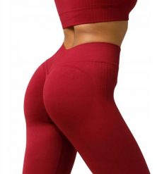 Legginsy sportowe damskie Carpatree Elite. Czerwone legginsy Carpatree, m, bez wzorów, z dzianiny, z podwyższonym stanem. Za 150.99 zł.