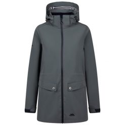 Trespass Tiverton - Damska kurtka przeciwdeszczowa Teal Mist. Niebieskie kurtki sportowe Trespass, bez wzorów, bez kaptura, trekkingowe. W wyprzedaży za 348.95 zł.