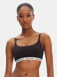 Juicy Couture Biustonosz top Ren JCTBT125972 Czarny. Czarne biustonosze Juicy Couture, m, bez wzorów, z bawełny, bez kołnierzyka, bez ramiączek. Za 59.99 zł.
