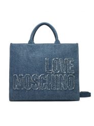 LOVE MOSCHINO Torebka JC4242PP0MKM0750 Niebieski. Niebieskie torebki klasyczne Love Moschino, bez wzorów, z materiału, bez dodatków. Za 519.99 zł.