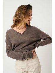 AUTHENTIC CASHMERE Kaszmirowy sweter "Gardorina" w kolorze brązowym rozmiar: S. Brązowe swetry AUTHENTIC CASHMERE, s, bez wzorów, z kaszmiru, bez ramiączek. Za 347.99 zł.