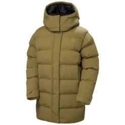 Parka damska z kapturem Helly Hansen Aspire. Brązowe parki Helly Hansen, na zimę, z puchu, z kapturem. Za 1,233.55 zł.