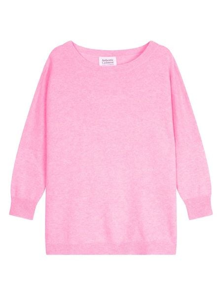 AUTHENTIC CASHMERE Kaszmirowy sweter "Goléon" w kolorze jasnoróżowym rozmiar: M. Różowe swetry AUTHENTIC CASHMERE, m, bez wzorów, z kaszmiru, bez ramiączek. Za 368.96 zł.