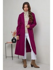 Le Comptoir du Manteau Płaszcz przejściowy w kolorze jagodowym rozmiar: 36. Czerwone płaszcze Le Comptoir du Manteau, bez wzorów, z wełny, bez kaptura. Za 105.63 zł.