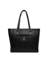 Beverly Hills Polo Club Torebka CEO-BHPC-C-021-09 Czarny. Czarne shopper Beverly Hills Polo Club, bez wzorów, z materiału, bez dodatków. Za 239.99 zł.