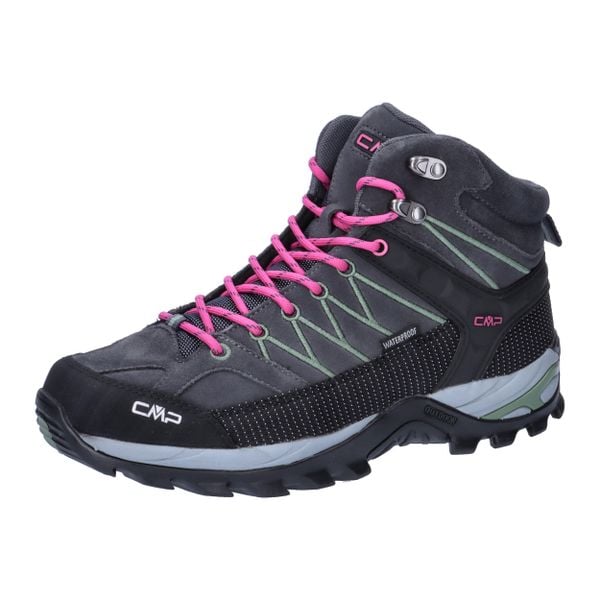 Buty trekkingowe dla kobiet CMP RIGEL MID WP. Czarne trekkingi CMP, z materiału, trekkingowe. Za 399.00 zł.